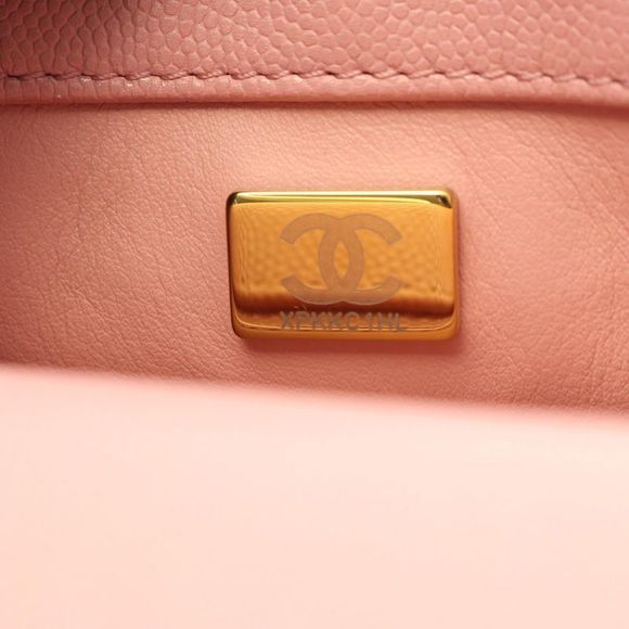 Chanel Handbag Coco Handle XXS Top Handle Pink Leather Calf Matelasse 2way - Picture 5 of 8